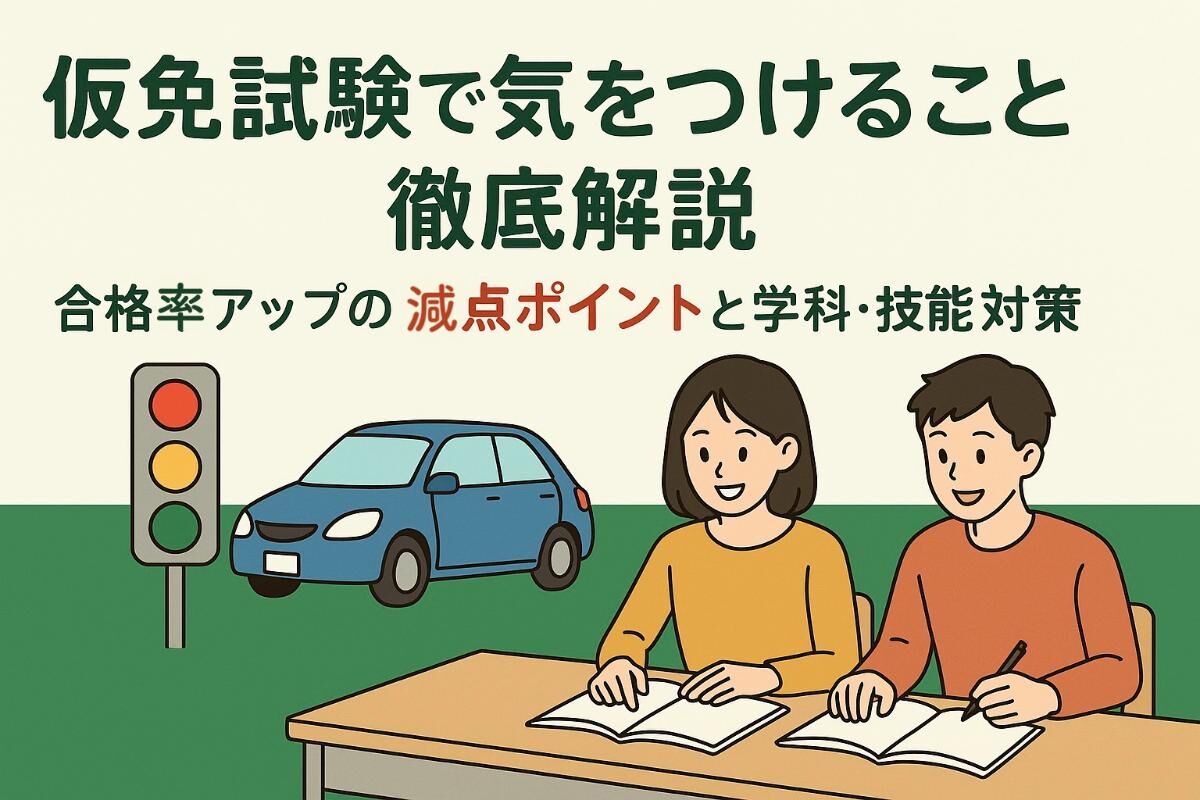 仮 免 試験 気 を つける こと