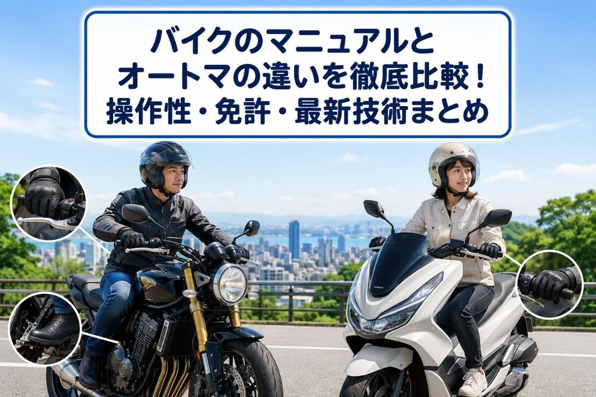 バイクのマニュアルとオートマの違いを徹底比較！操作性・免許・最新